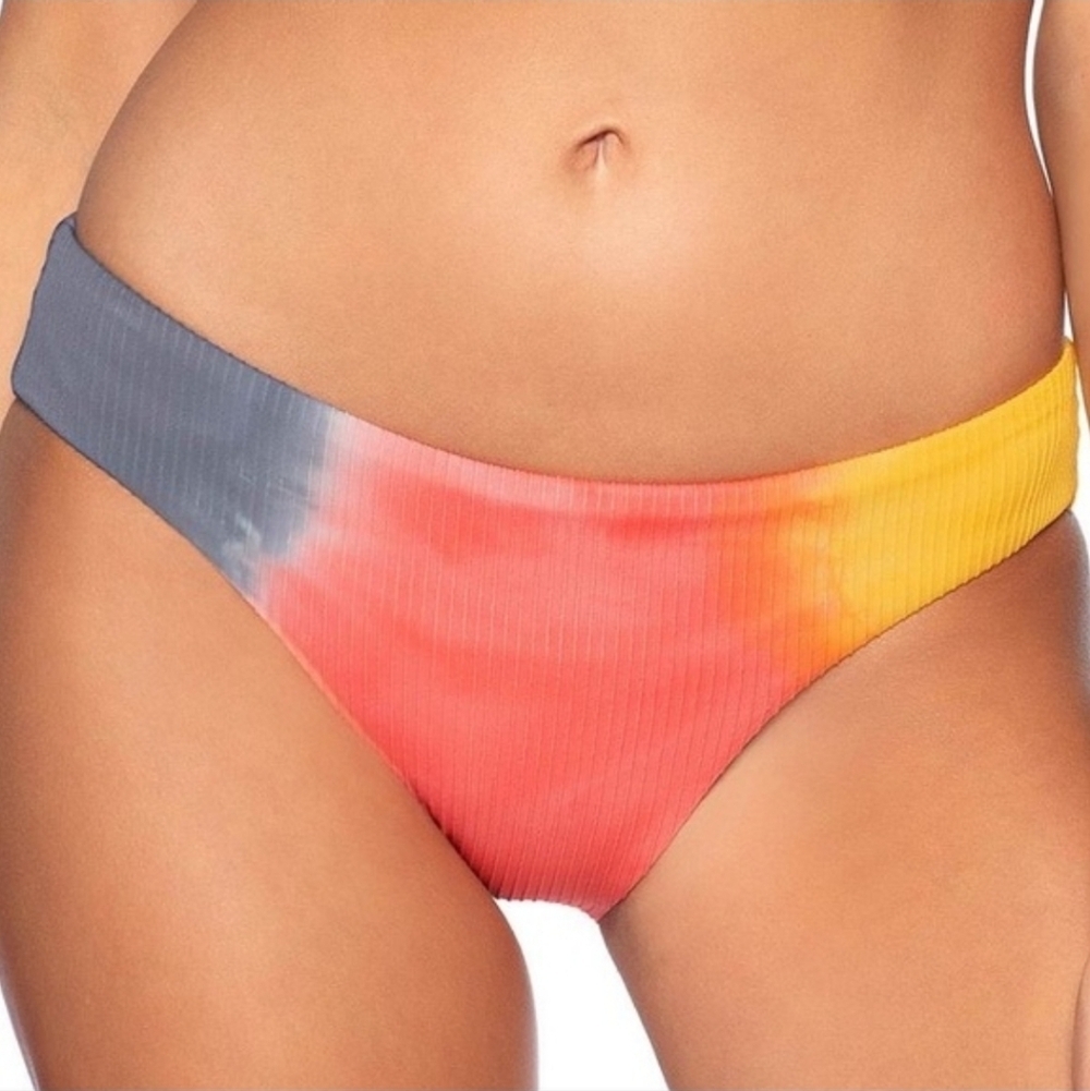 Soluna Full Moon Ribbed Hipster Bikini Bottom Tie Dye NWT Size: Medium